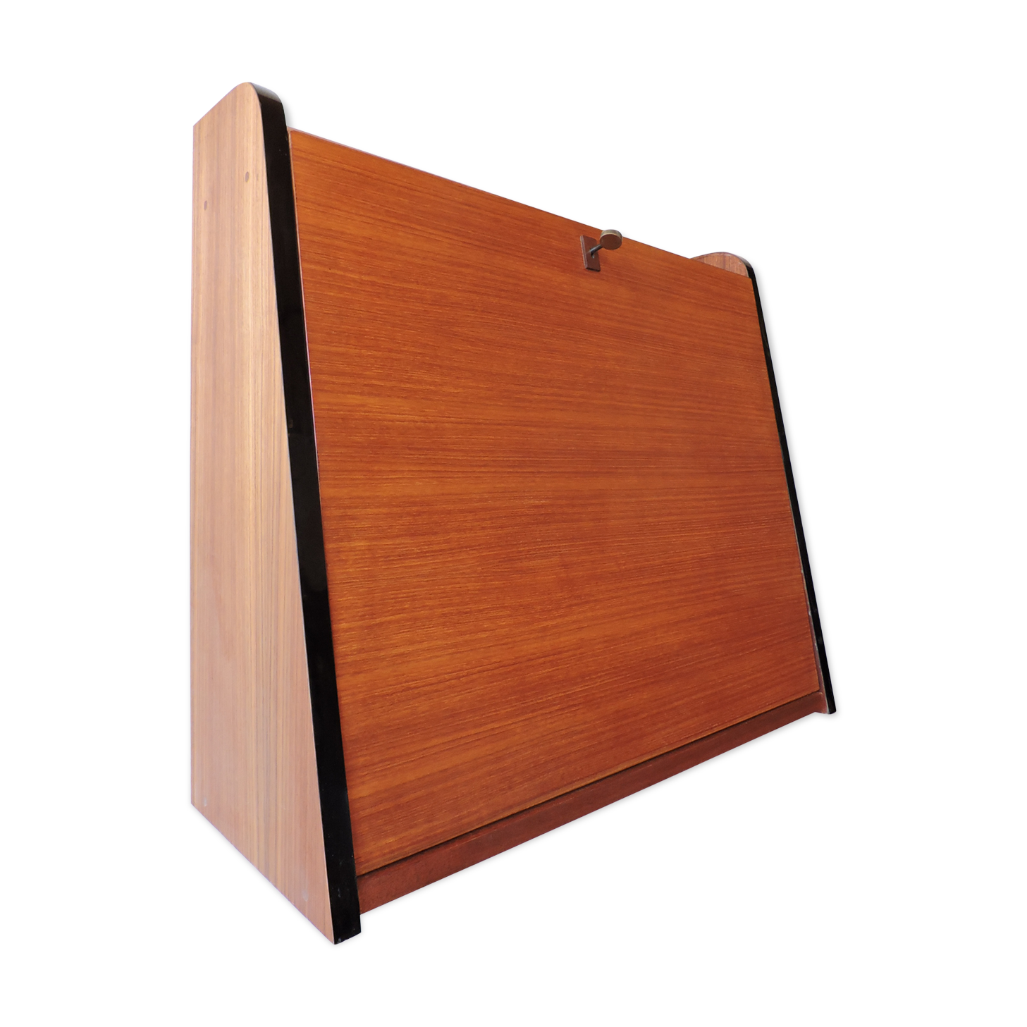 Teak wall-mounted secretary from the 50s / 60s
