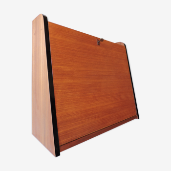 Teak wall-mounted secretary from the 50s / 60s