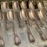 12 large spoons 12 forks silver metal Christofle Marly in blister