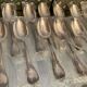 12 large spoons 12 forks silver metal Christofle Marly in blister