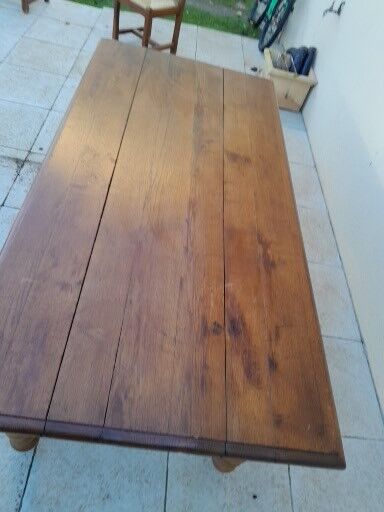 Old oak farmhouse table twisted feet