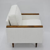 Fauteuil original des années 70 ZWP-08 bouclé blanc