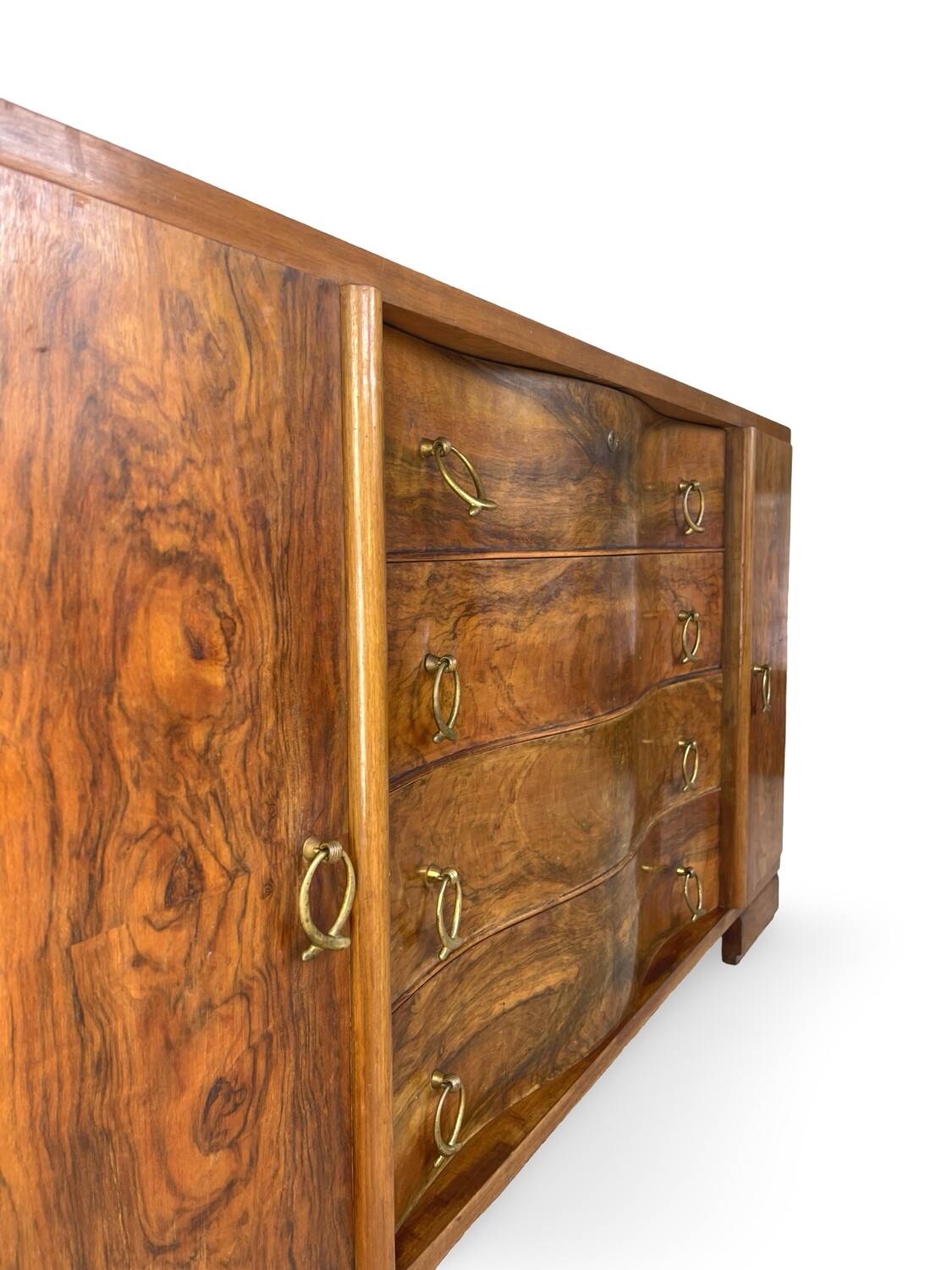 Italian Art deco walnut sideboard