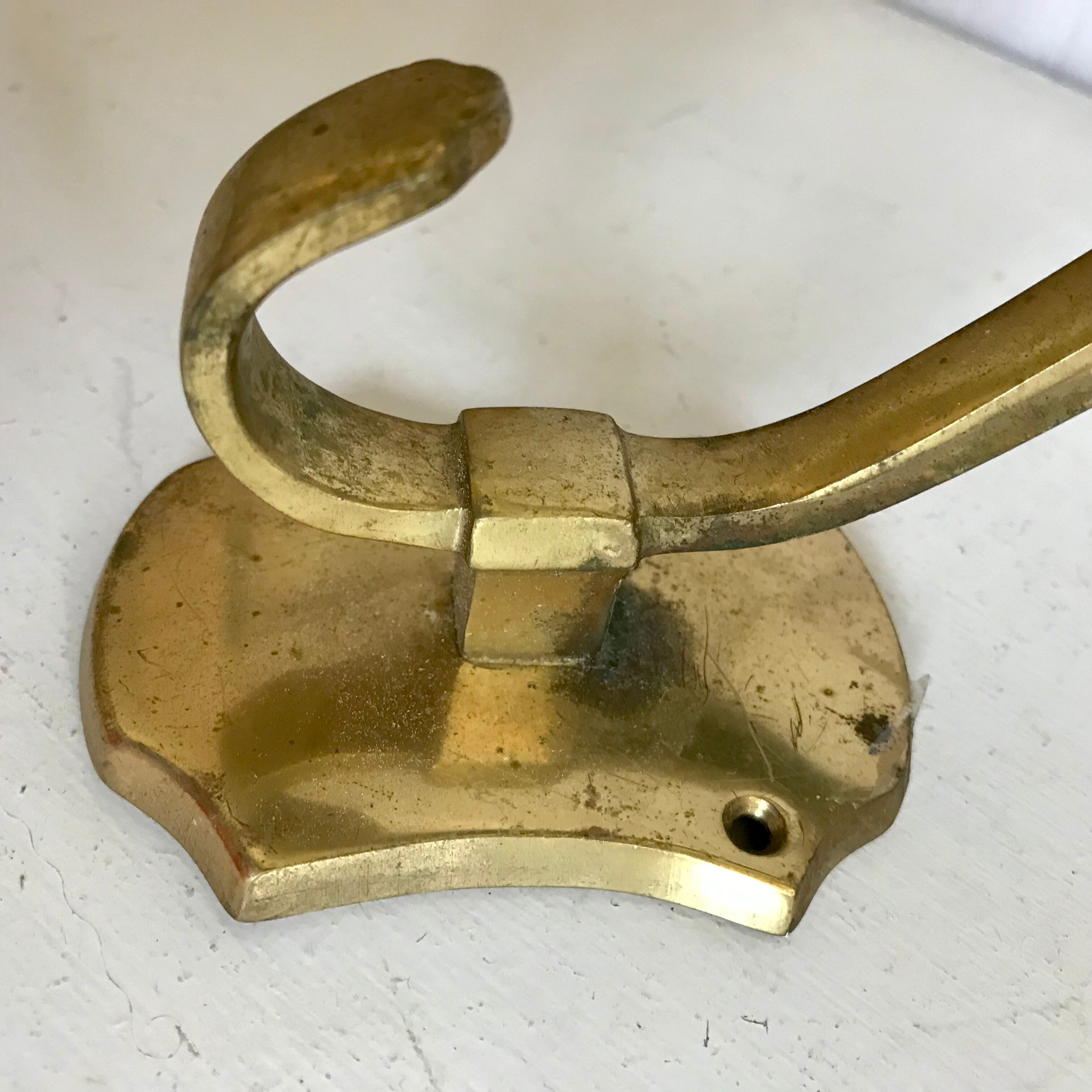 Pair of brass patères