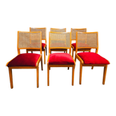 Set of 6 Scandinavian chandinavian chairs 1960