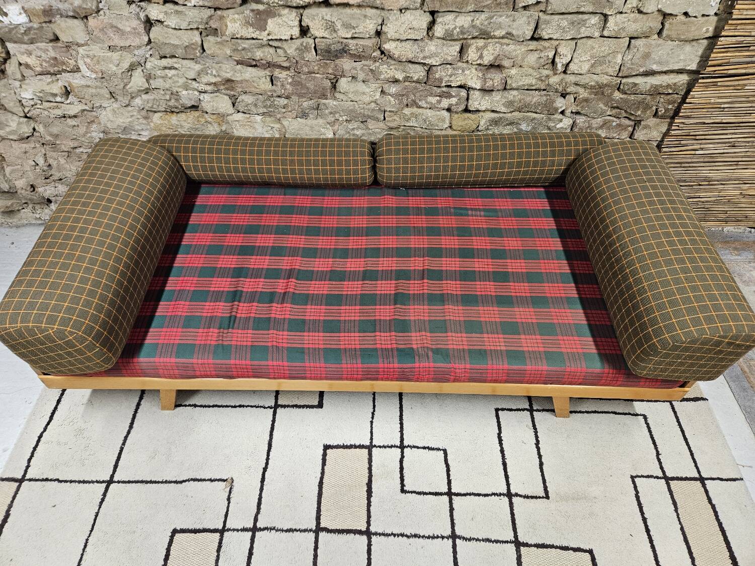 Vintage chaise longue daybed 1960"