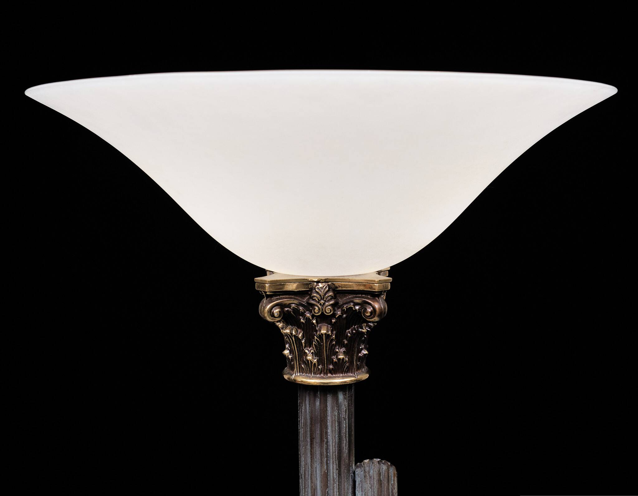 Greek revival bronze floor lamp, 1980s, italy