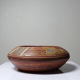 Vintage pre-Columbian style handcrafted ceramic decorative bowl