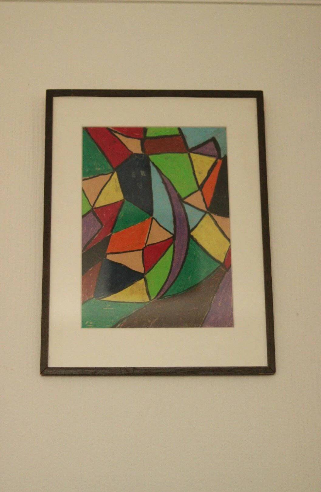 Swedish Mixed Media/Oil Pastel on Panel –“Ritad 66” by Ann Wazzgren