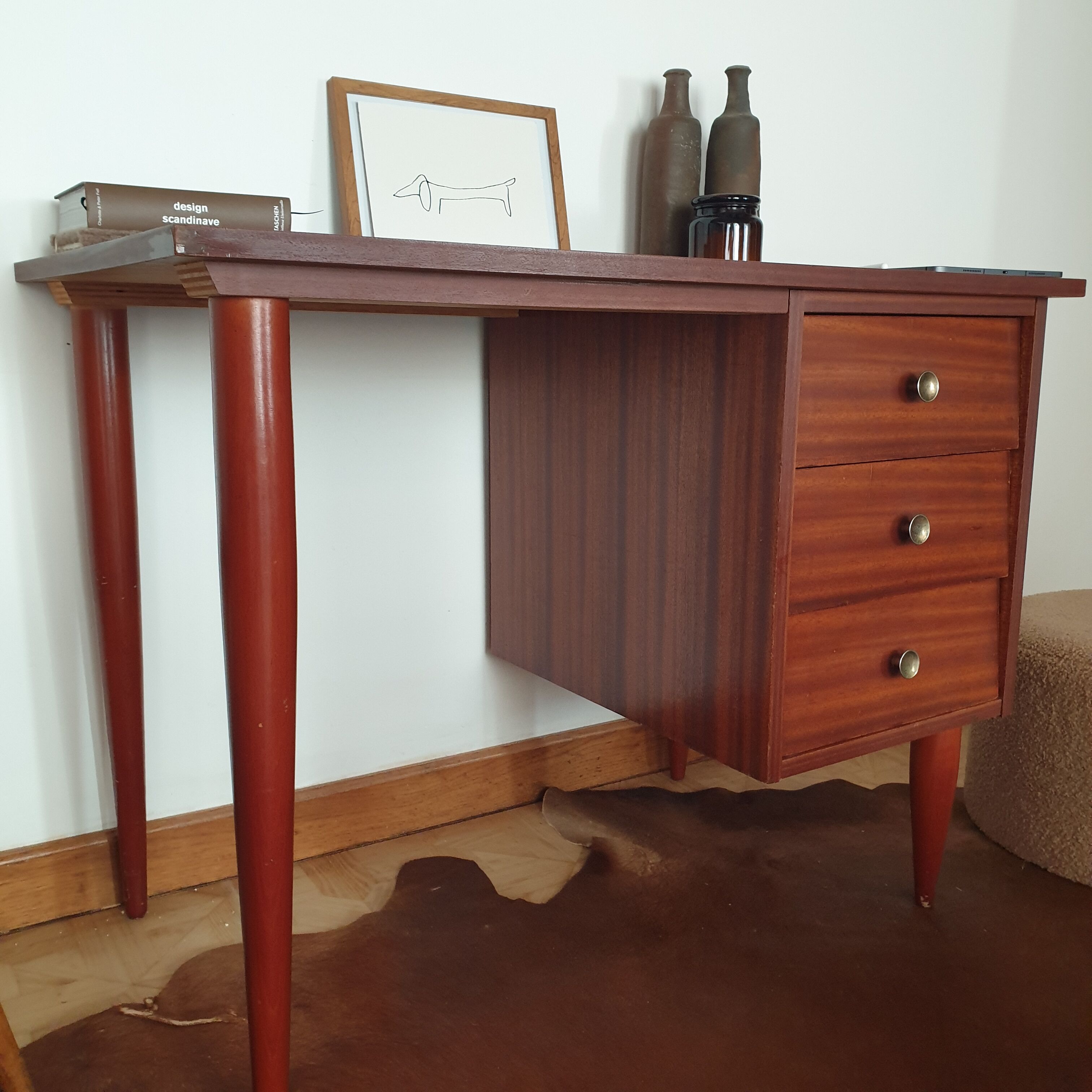 Vintage teak desk 60s