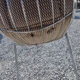 4 Cidue armchairs in chrome metal from the 70s