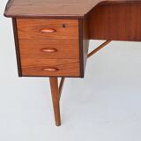 Peter Løvig Nielsen boomerang writing desk in teak Løvig Denmark 1960