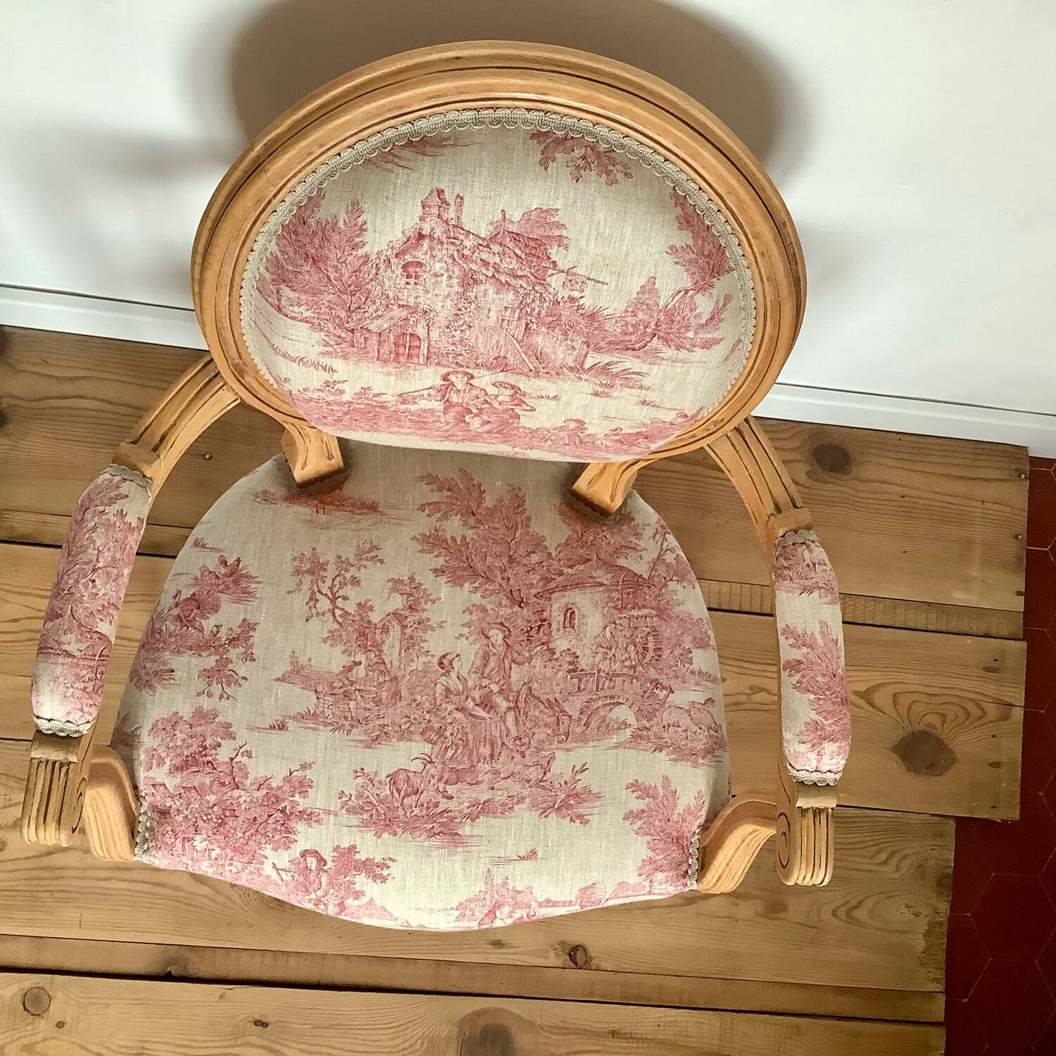 Louis XVI medallion armchair