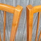 Série de 5 chaises bistrot Baumann signées anciennes
