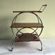Art deco rolling bar cart, hungary 1930s