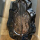 Large ceramic slipware leaf platter