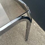 Space age coffee table in smoked glass