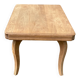 Renovated Art Deco extendable dining table in solid oak and pine from the 1960s.