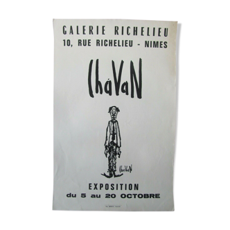 Affiche exposition Le Clown Gilbert Chavan