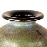 Art Deco vase, in green glazed stoneware, Roger Guérin 1930.