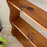 Shelf to stand or hang with 3 vintage wood trays