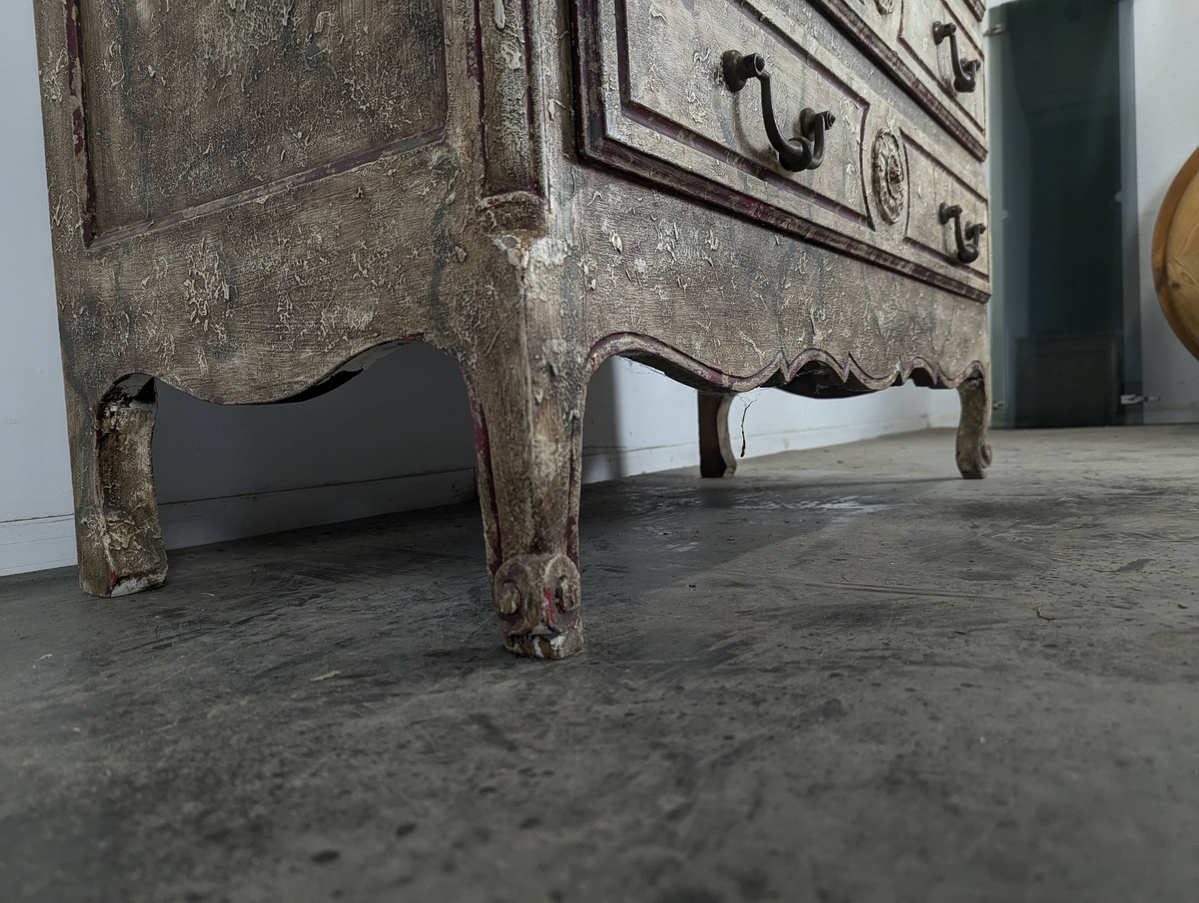 Louis XV style patinated chest of drawers