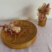 5 assiettes à coquillages vintage