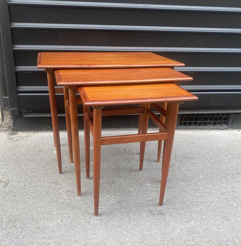Scandinavian teak nesting table, 1960