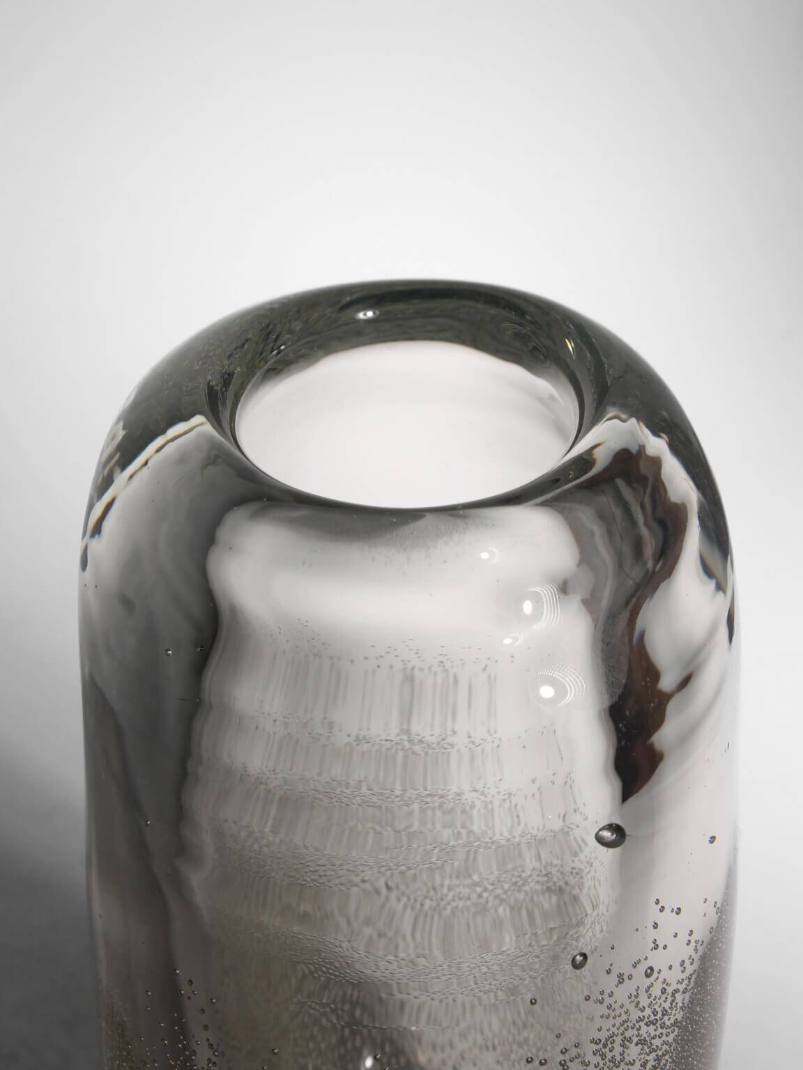 Vintage Swedish Crystal Bubbles Glass Vase, 1960s