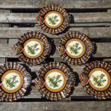 Lot de 6 assiettes Quimper Henriot