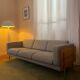 Habitat striped wood and metal sofa