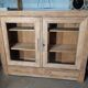 Meuble buffet bois massif portes vitrées vaisselier aéro-gommé