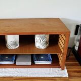 Scandinavian style teak wall or table shelf