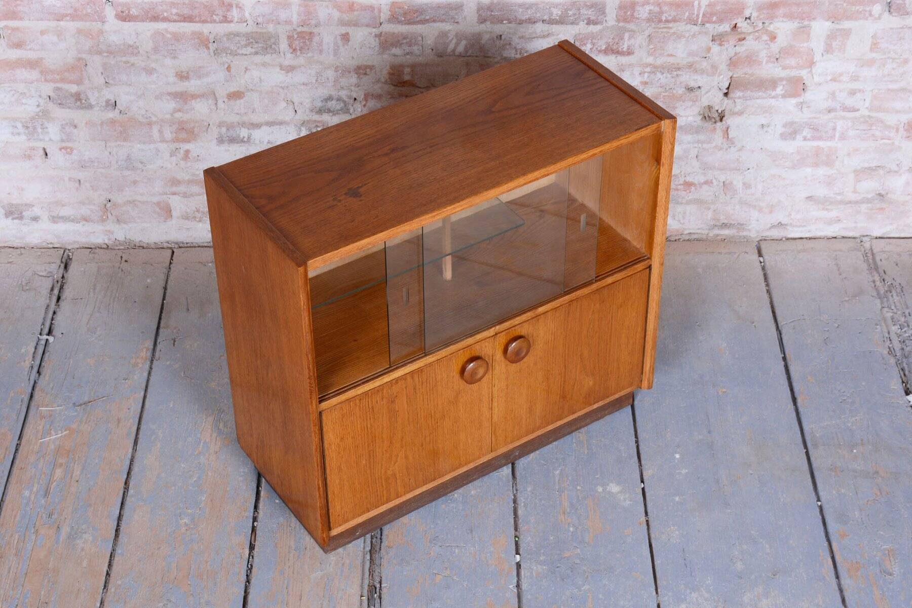 Mid-Century Bookcase in Oak attributed to Up Závody, 1950s
