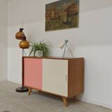 Wooden buffet U 452 pink by Jiri Jiroutek for Intérier Praha 1960
