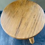 Pair of wooden tripod stools