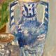 Ancient painting, still life in vase, flower pot and pitcher, signed, 20th century
