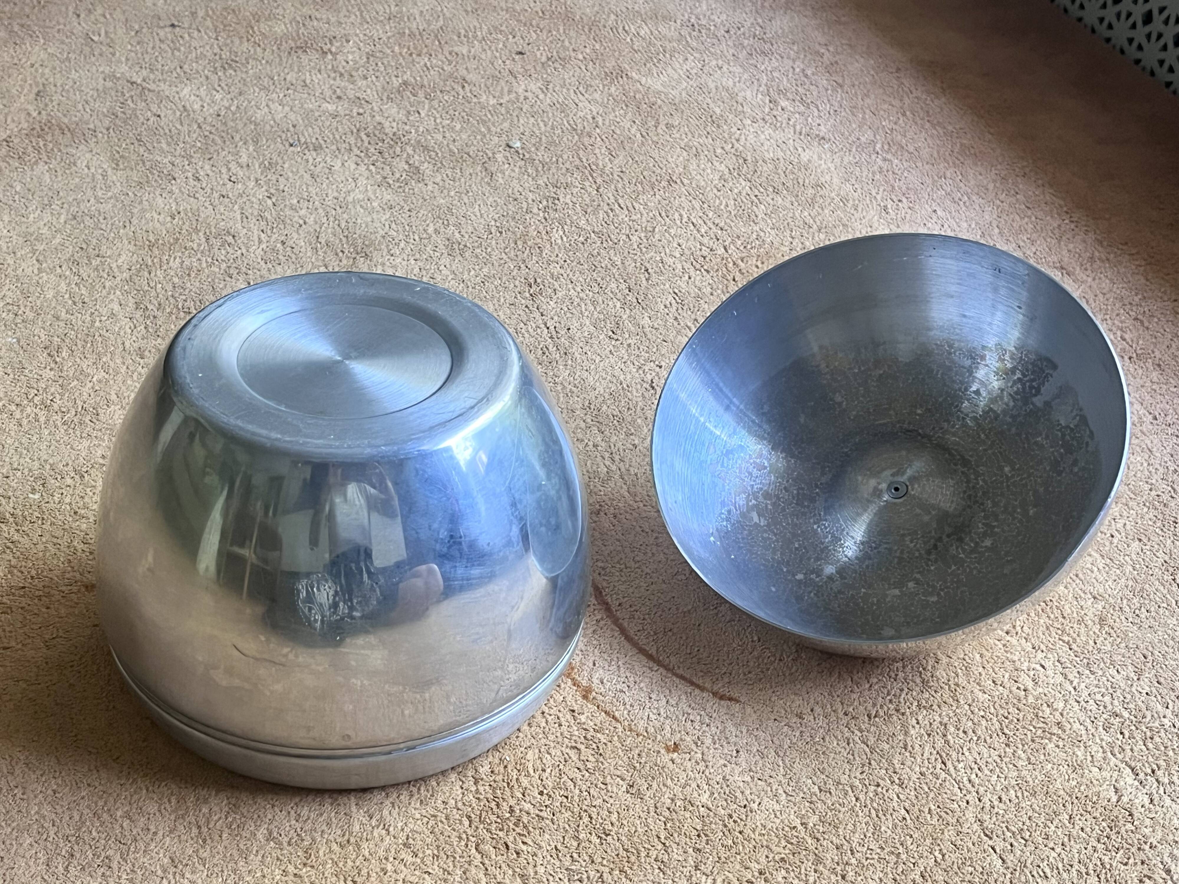 Stainless steel apple champagne bucket - Vintage - Good condition
