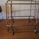 Faux bamboo cocktail trolley bar cart attr. Maison Jansen, France 1950s-60s