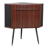 Vintage 60s corner bar cabinet in italian design wood