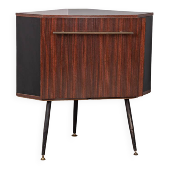 Vintage 60s corner bar cabinet in italian design wood