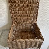 Old wicker suitcase
