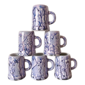 Marbled ceramic mugs