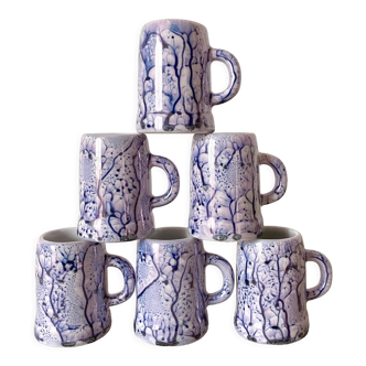 Marbled ceramic mugs