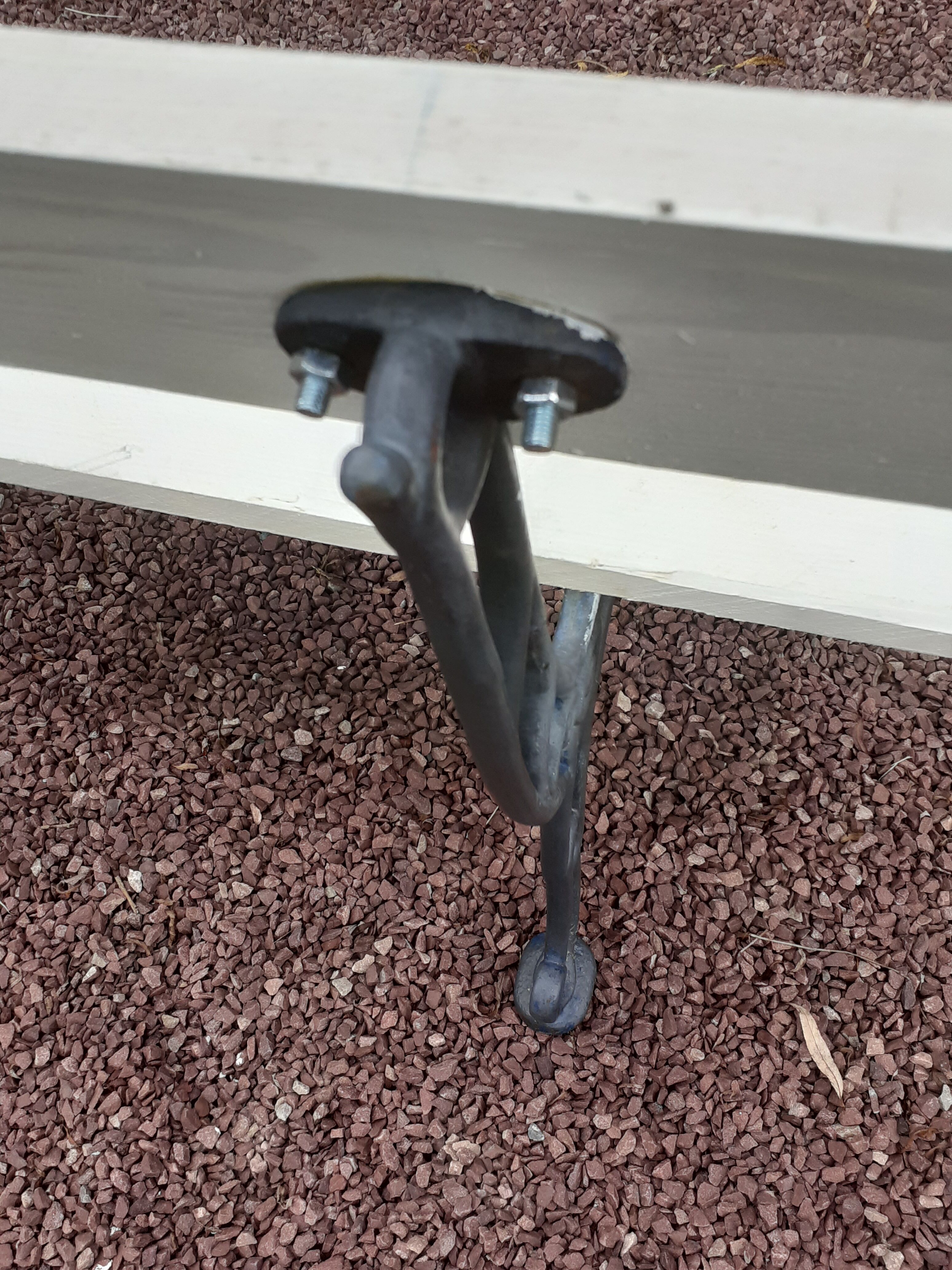 Garden bench with old cast-cast-or-cast-or-cast foot