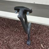 Garden bench with old cast-cast-or-cast-or-cast foot