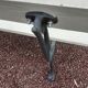 Garden bench with old cast-cast-or-cast-or-cast foot