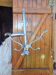 Chrome Metal Wall Coat Rack with Turnstile