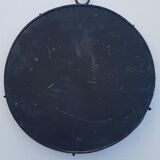 Round mirror wrought iron years 50 brutalist 50x50cm