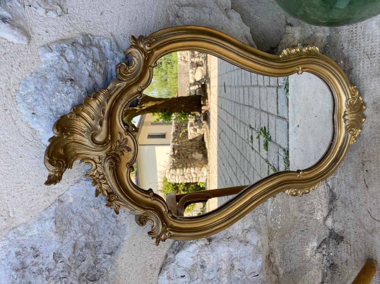 Golden baroque mirror